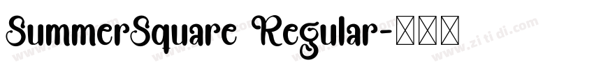 SummerSquare Regular字体转换
